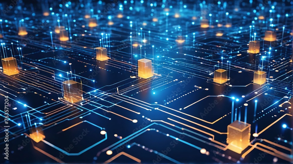 Poster future technology digital data network connection, digital cloud computing cyber security, abstract 