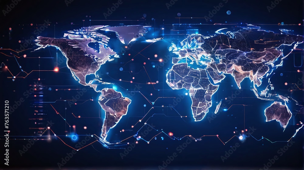 Poster future technology digital data network connection, digital cloud computing cyber security, abstract 