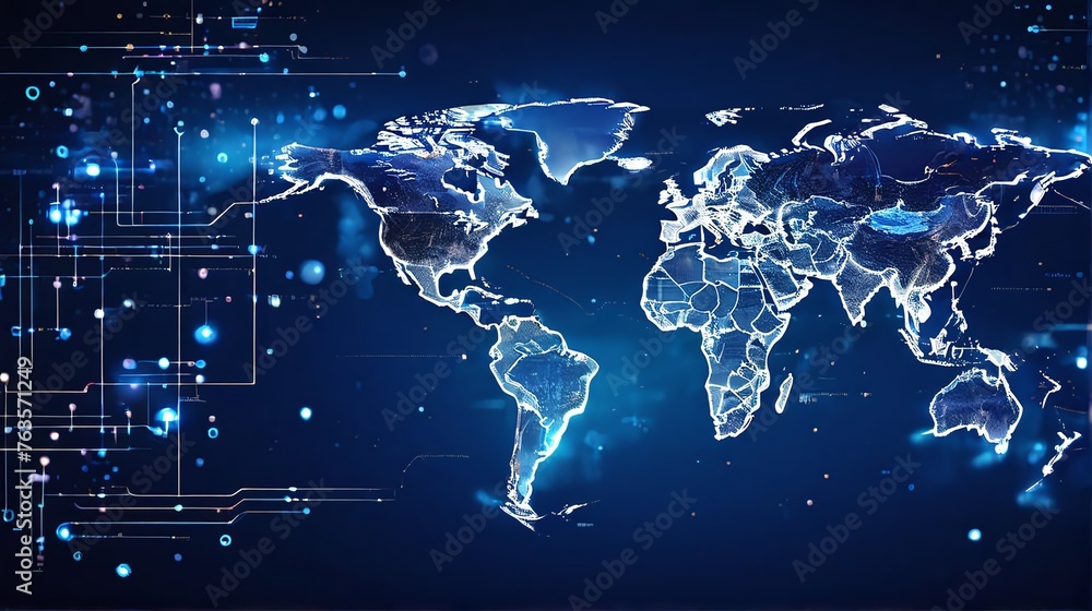 Poster future technology digital data network connection, digital cloud computing cyber security, abstract 