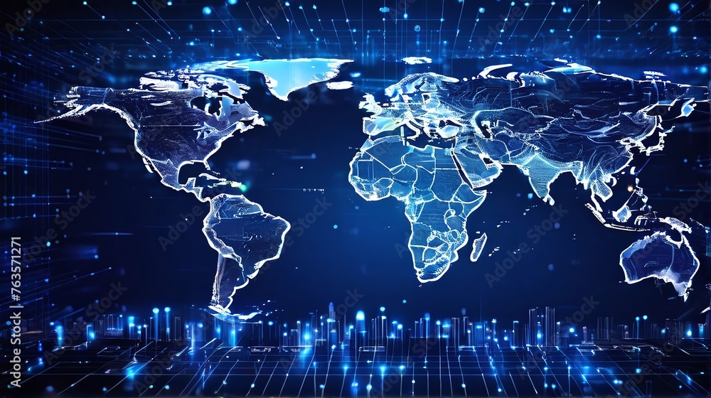 Poster future technology digital data network connection, digital cloud computing cyber security, abstract 