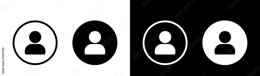 Poster vector user icon. two-tone version on black and white background, vector 10 eps.