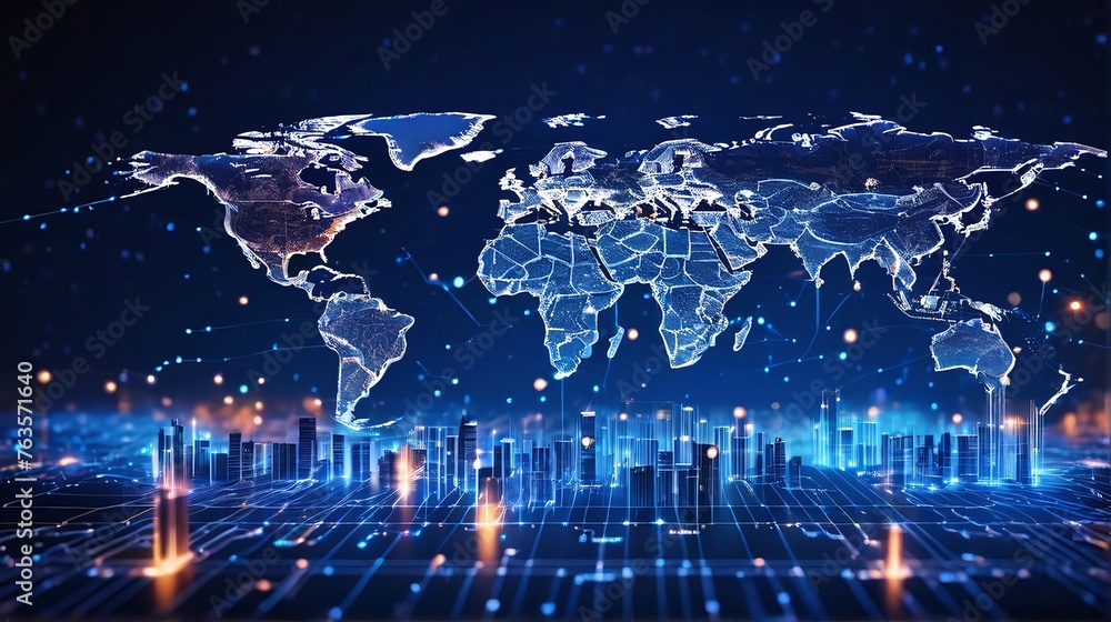 Poster future technology digital data network connection, digital cloud computing cyber security, abstract 
