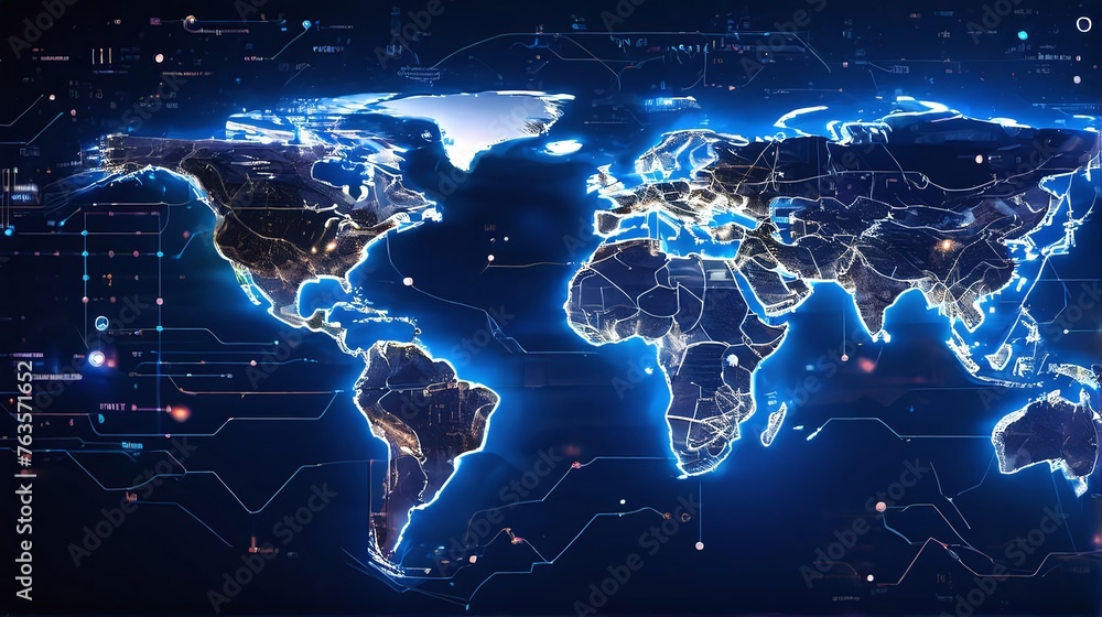 Poster future technology digital data network connection, digital cloud computing cyber security, abstract 
