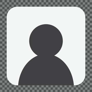 Blank avatar photo placeholder icon on transparent background. Vector illustration.	