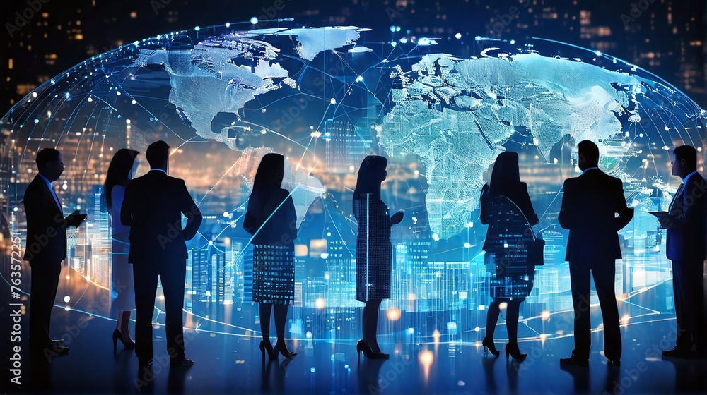 Poster future technology digital data network connection, digital cloud computing cyber security, abstract 