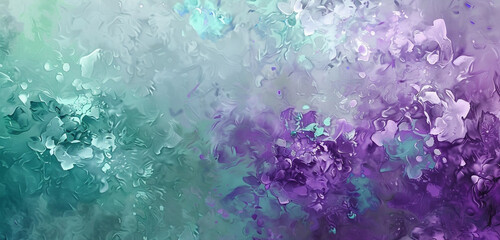 An image capturing a mottled background with a striking contrast between bright violet and soft mint green, reminiscent of spring flowers