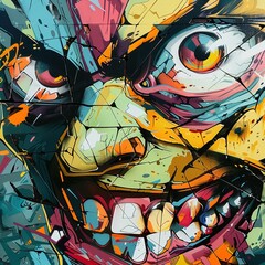 Graffiti that moves and changes, telling stories in bold graphics and bright colors, reacting to the viewers emotions