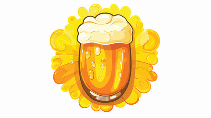 Beer cap illustration. Beer festival or Oktoberfest