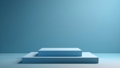 3D podium blue. Background for cosmetics. Background for the product. Background for banner. Background for advertising