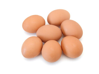 Eggs isolated on white background - 763574270