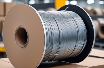 Production of aluminium cables wound on a cardboard coil