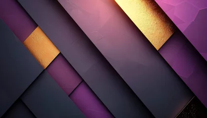 Fotobehang modern abstract diagonal design background, futuristic geometric wallpaper in dark purple tones  © Riverland Studio