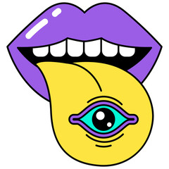 Psychedelic Mouth Vector