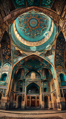 Fototapeta na wymiar The Aesthetically Pleasing Intricacies and Impeccable Craftsmanship of Classical Iranian Architecture