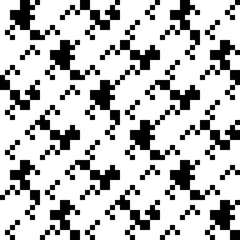 Squares, figures seamless pattern. Checks, shapes ornate. Geometric background. Modern wallpaper. Tribal motif. Ethnic ornament. Textile print, web design, geometry abstract. Geometrical image. Vector