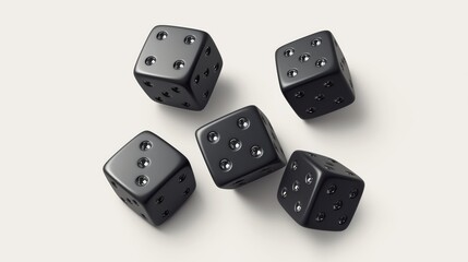 Black dice on white background