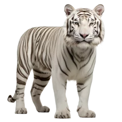 Stoff pro Meter white tiger isolated on white © Buse