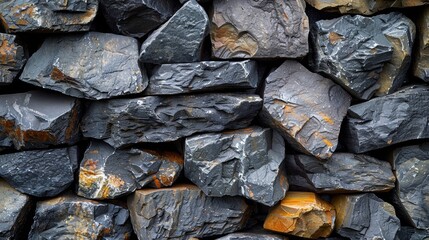 Close-up of a rugged rock wall showing natural textures and colors