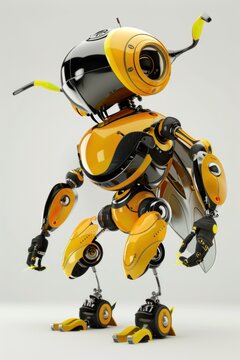 A toy cyborg designed as a bee character.