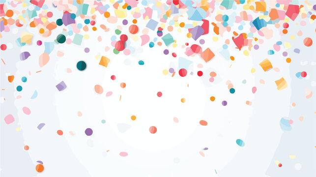 Color confetti background. Happy Birthday and party