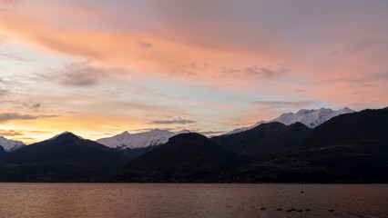 Como lake at the sunset - 763590044