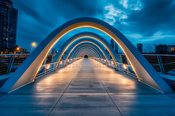 Illuminated bridge with side lights