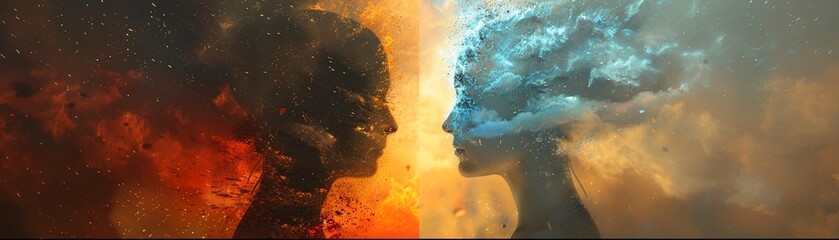 Design a captivating image showcasing a tilted angle view of a futuristic spacecraft communicating with distant civilizations, evoking a sense of mystery and wonder