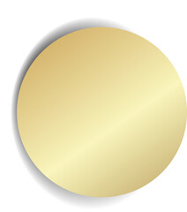 Gold paper circle and shadow