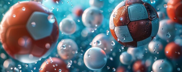 Elevate our sports balls that defy gravity by portraying them in a unique worms-eye view perspective Craft visuals that instill a sense of wonder and excitement as the balls appear to float effortless