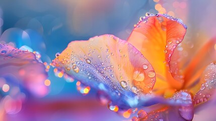 Dew Drops on Vibrant Petals