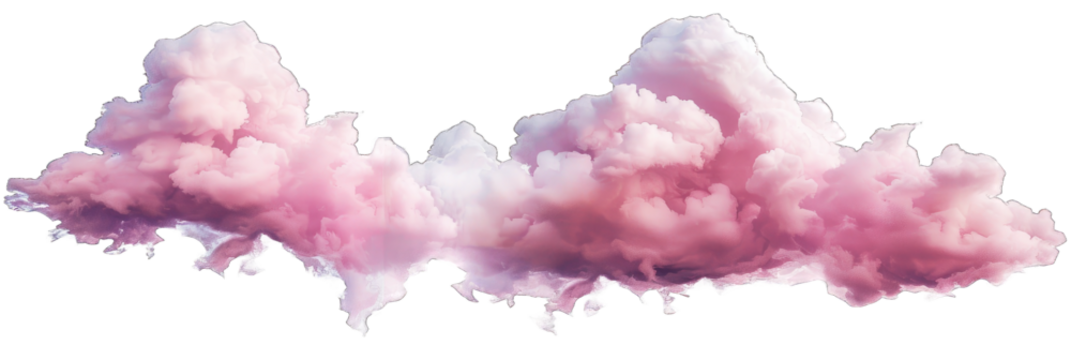 pink cloud on white PNG Transparent white background