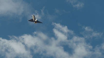 Fighter jet in the sky