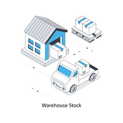 Warehouse Stock isometric stock illustration. Eps 10 File stock illustration.