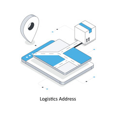 Logistics Address isometric stock illustration. Eps 10 File stock illustration.
