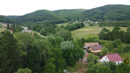 Fototapeta na wymiar Village of Frycowa-Ryben