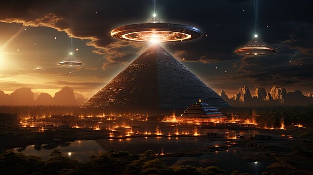 Egyptian pyramids and UFO