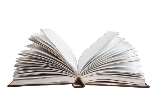 open book empty PNG Transparent white background