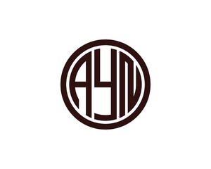 Fototapeta premium AYN Logo design vector template