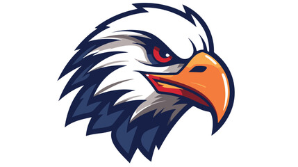 Mascot stylized eagle head. flat vector illustratio