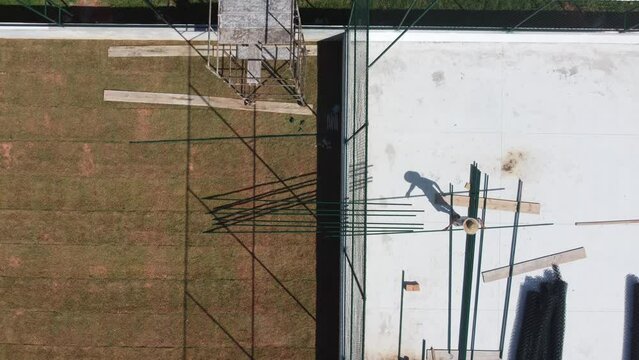 Obra Constru&ccedil;&atilde;o Centro Esportes Drone Condominio Residencial Gin&aacute;sio Quadras Campo Academia Campo Futebol Estrutura Arquibancadas Pedreiros Ilumina&ccedil;&atilde;o Acessibilidade Aparatos Seguran&ccedil;a Recrea&ccedil;&atilde;o