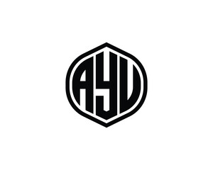 AYU logo design vector template