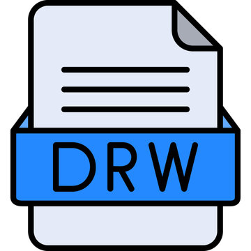 DRW File Format Vector Icon Design