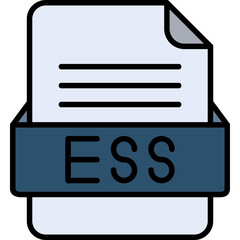 ESS File Format Vector Icon Design