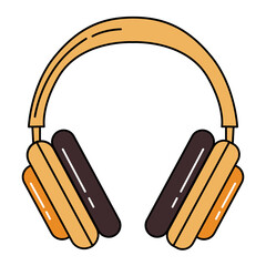 Headphone Sticker Vector