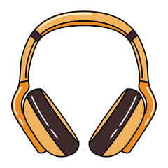 Headphone Sticker Vector