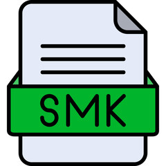 SMK File Format Vector Icon Design