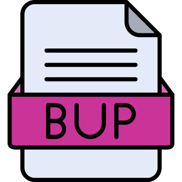 BUP File Format Vector Icon Design