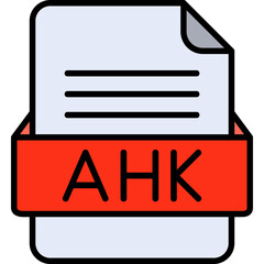 AHK File Format Vector Icon Design