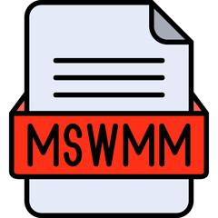 MSWMM File Format Vector Icon Design