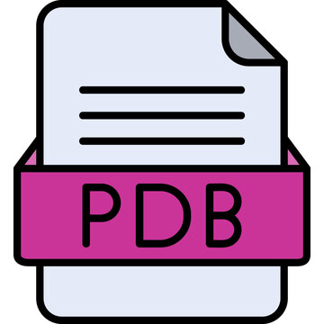 PDB File Format Vector Icon Design